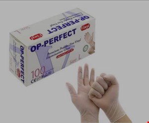 دستکش ونیل ۱۰بسته ۱۰۰عددی